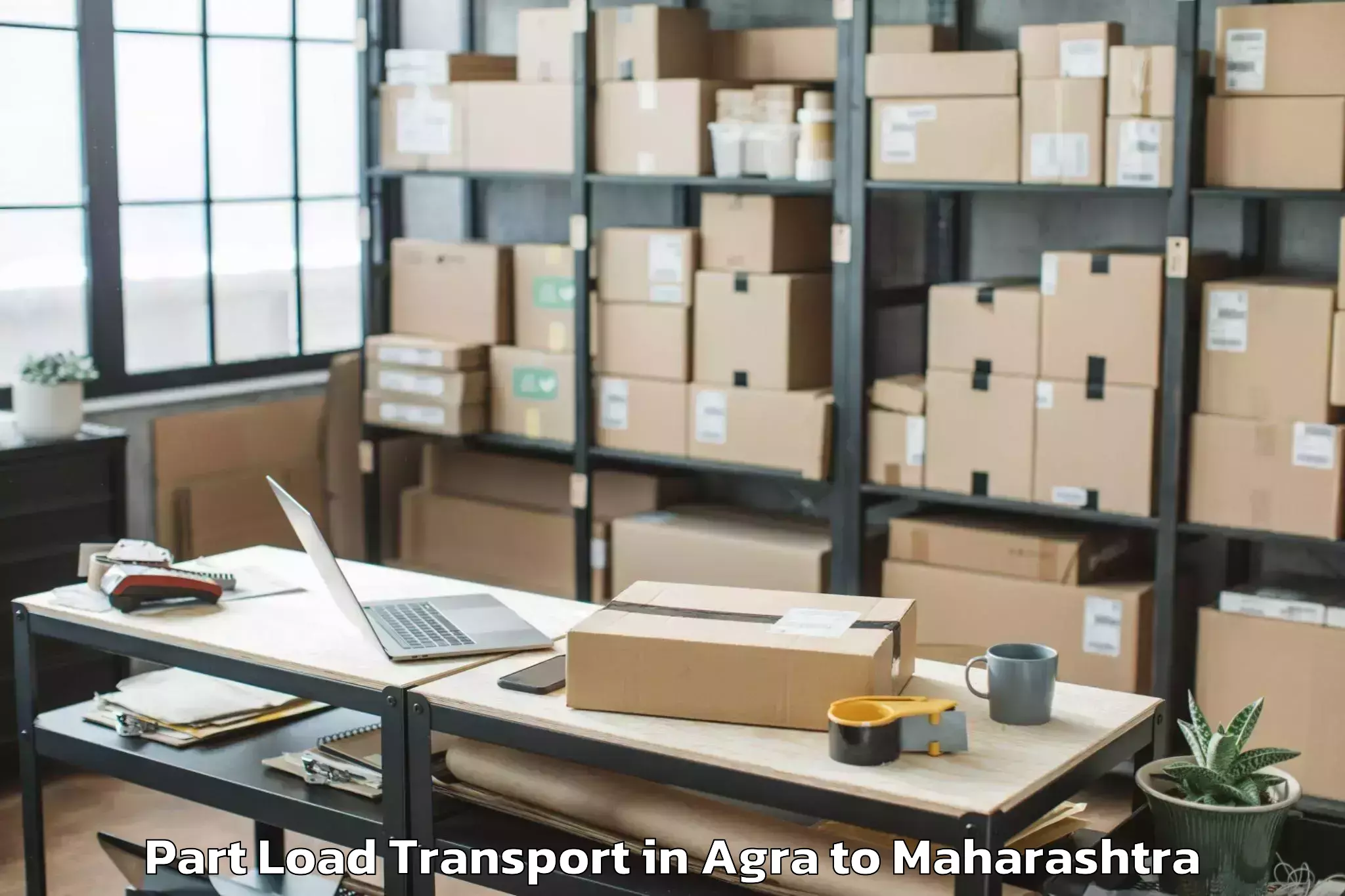 Top Agra to Karmala Part Load Transport Available